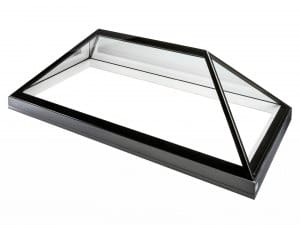 Contemporary fixed roof lantern for flat roofs from Glazing Vision.