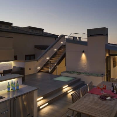 Glazing Vison's walkable glass skylight on a roof terrace in San Francisco.